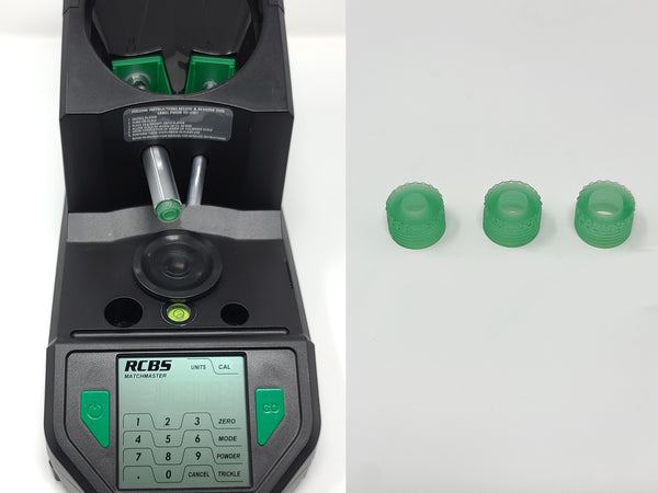 RCBS Powder MatchMaster Nozzle Orifice Set of 3 Pieces S-M-L Reloading *Green*